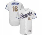 Kansas City Royals #16 Bo Jackson White Home Flex Base Authentic Baseball Jersey