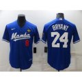 Nike Los Angeles Dodgers #24 Kobe Bryant Blue Stitched Baseball Jersey