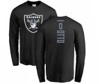 Oakland Raiders #00 Jim Otto Black Backer Long Sleeve T-Shirt