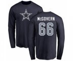 Dallas Cowboys #66 Connor McGovern Navy Blue Name & Number Logo Long Sleeve T-Shirt