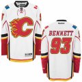 Calgary Flames #93 Sam Bennett Authentic White Away NHL Jersey