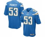 Los Angeles Chargers #53 Mike Pouncey Game Electric Blue Alternate Football Jersey