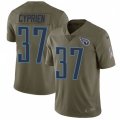 Tennessee Titans #37 Johnathan Cyprien Limited Olive 2017 Salute to Service NFL Jersey