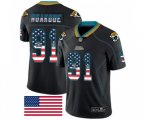 Jacksonville Jaguars #91 Yannick Ngakoue Limited Black Rush USA Flag Football Jersey