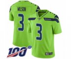 Seattle Seahawks #3 Russell Wilson Limited Green Rush Vapor Untouchable 100th Season Football Jersey
