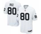 Oakland Raiders #80 Jerry Rice Game White Football Jersey