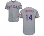 Texas Rangers #14 Asdrubal Cabrera Grey Road Flex Base Authentic Collection Baseball Jersey