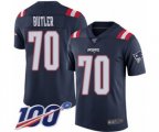 New England Patriots #70 Adam Butler Limited Navy Blue Rush Vapor Untouchable 100th Season Football Jersey