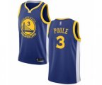Golden State Warriors #3 Jordan Poole Swingman Royal Blue Basketball Jersey - Icon Edition