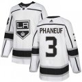 Los Angeles Kings #3 Dion Phaneuf Authentic White Away NHL Jersey