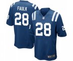 Indianapolis Colts #28 Marshall Faulk Game Royal Blue Team Color Football Jersey