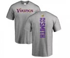 Minnesota Vikings #22 Harrison Smith Ash Backer T-Shirt