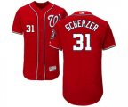 Washington Nationals #31 Max Scherzer Red Alternate Flex Base Authentic Collection Baseball Jersey