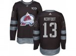 Colorado Avalanche #13 Alexander Kerfoot Black 1917-2017 100th Anniversary Stitched NHL Jersey