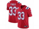 New England Patriots #33 Kevin Faulk Vapor Untouchable Limited Red Alternate NFL Jersey