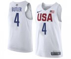 Nike Team USA #4 Jimmy Butler Authentic White 2016 Olympic Basketball Jersey