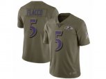 Baltimore Ravens #5 Joe Flacco Limited Olive 2017 Salute to Service NFL Jersey