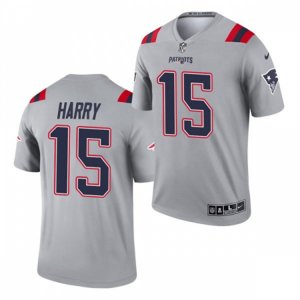 New England Patriots #15 N\'Keal Harry Nike 2021 Gray Inverted Legend Jersey