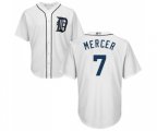 Detroit Tigers #7 Jordy Mercer Replica White Home Cool Base Baseball Jersey