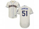 Seattle Mariners #51 Randy Johnson Cream Flexbase Authentic Collection MLB Jersey