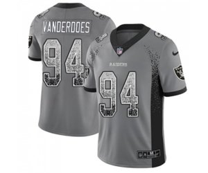 Oakland Raiders #94 Eddie Vanderdoes Limited Gray Rush Drift Fashion Football Jersey