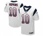 Houston Texans #10 DeAndre Hopkins Elite White Road Drift Fashion Football Jersey