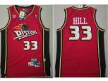 Detroit Pistons #33 Grant Hill Swingman Red Throwback Adidas Jersey