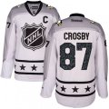 Pittsburgh Penguins #87 Sidney Crosby Premier White Metropolitan Division 2017 All-Star NHL Jersey