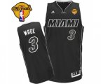 Miami Heat #3 Dwyane Wade Swingman Black White Finals Patch Basketball Jersey