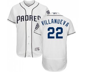 San Diego Padres #22 Christian Villanueva White Home Flex Base Authentic Collection MLB Jersey