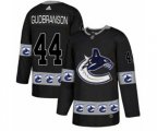 Vancouver Canucks #44 Erik Gudbranson Authentic Black Team Logo Fashion NHL Jersey
