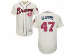 Atlanta Braves #47 Tom Glavine Cream Flexbase Authentic Collection MLB Jersey