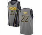 Indiana Pacers #22 T. J. Leaf Authentic Gray NBA Jersey - City Edition