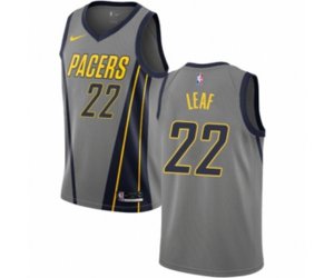 Indiana Pacers #22 T. J. Leaf Authentic Gray NBA Jersey - City Edition