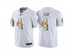 Oakland Raiders #4 Derek Carr White Gold Limited Special Color Rush Jersey