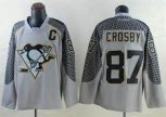 Pittsburgh Penguins #87 Sidney Crosby Charcoal Cross Check Fashion jerseys