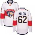 Florida Panthers #62 Denis Malgin Authentic White Away NHL Jersey