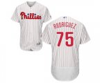 Philadelphia Phillies #75 Francisco Rodriguez White Home Flex Base Authentic Collection Baseball Jersey