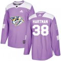 Nashville Predators #38 Ryan Hartman Authentic Purple Fights Cancer Practice NHL Jersey