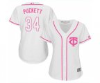 Women's Minnesota Twins #34 Kirby Puckett Authentic White Fashion Cool Base Baseball Jersey