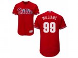 Philadelphia Phillies #99 Mitch Williams Red Flexbase Authentic Collection MLB Jersey