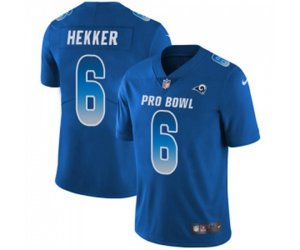 Los Angeles Rams #6 Johnny Hekker Limited Royal Blue 2018 Pro Bowl Football Jersey