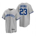Kansas City Royals #23 Zack Greinke Grey Cool Base Stitched Jersey