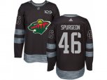 Minnesota Wild #46 Jared Spurgeon Black 1917-2017 100th Anniversary Stitched NHL Jersey