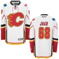 Calgary Flames #68 Jaromir Jagr Authentic White Away NHL Jersey
