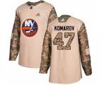 New York Islanders #47 Leo Komarov Authentic Camo Veterans Day Practice NHL Jersey