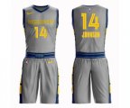 Memphis Grizzlies #14 Brice Johnson Authentic Gray Basketball Suit Jersey - City Edition