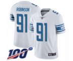 Detroit Lions #91 A'Shawn Robinson White Vapor Untouchable Limited Player 100th Season Football Jersey