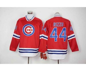 mlb jerseys chicago cubs #44 anthony rizzo red long sleeve