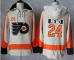 Philadelphia Flyers #24 Matt Read Cream Sawyer Hooded Sweatshirt Stitched NHL Jersey